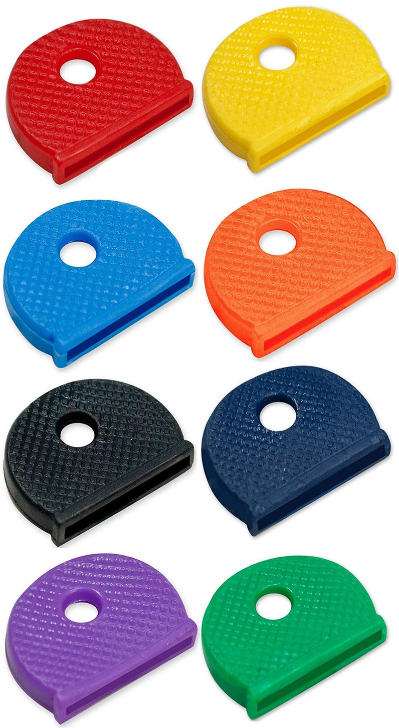 Lucky Line Standard Size Key Caps Identifiers Made To Fit KW1 & SC1 Key Ways, 20/PK of Assorted Colors (1650020)